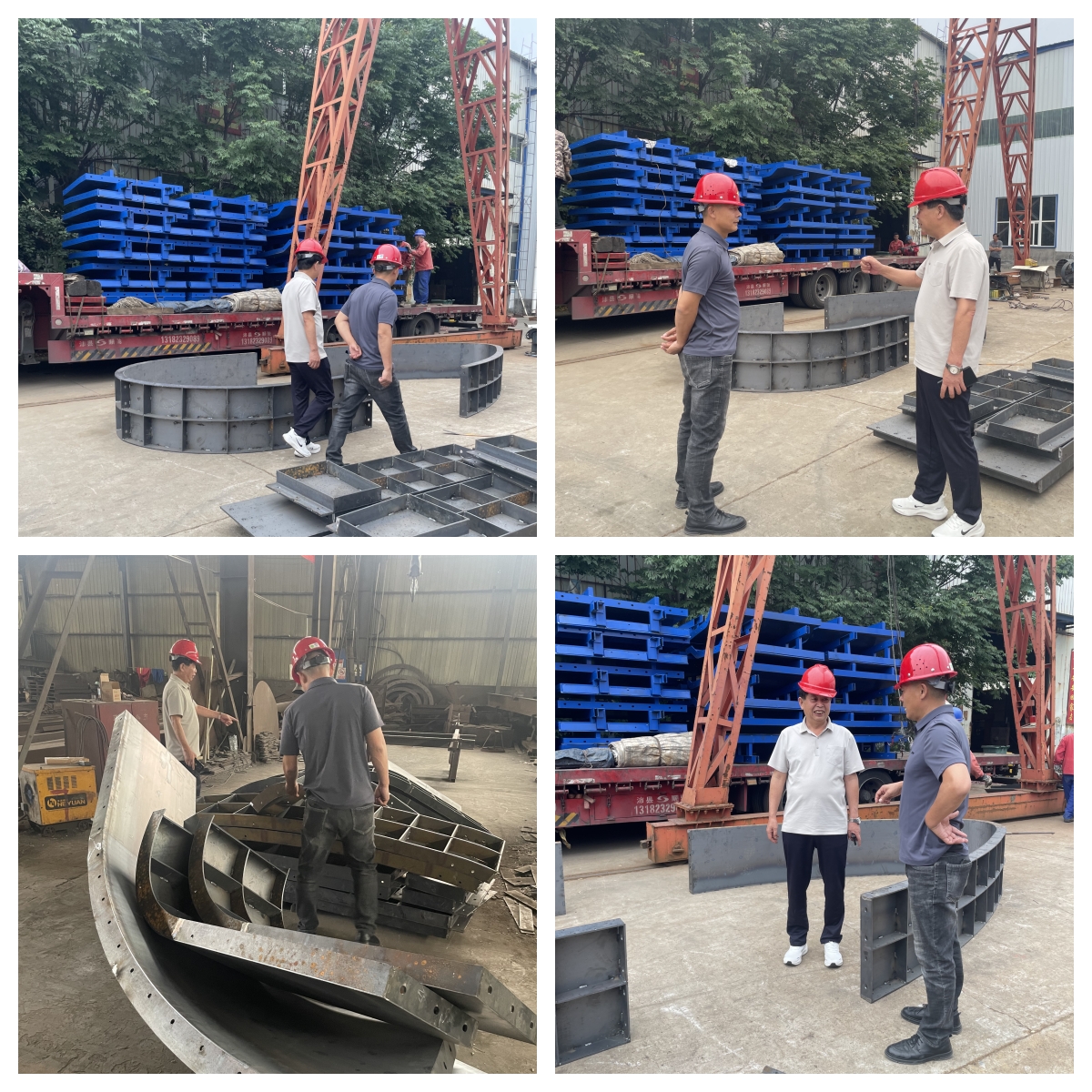 客戶現場驗收!高速公路收費島鋼模板實力獲贊