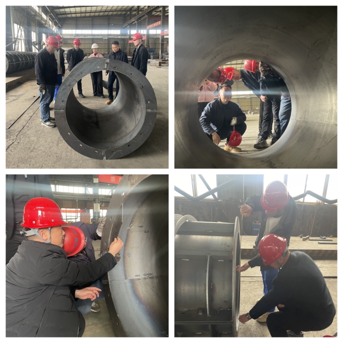 圓柱模板客戶現(xiàn)場(chǎng)驗(yàn)收，為偉志精度點(diǎn)贊